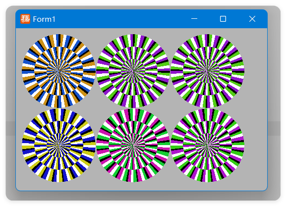 VisualFreeBasic游戏趣味编程_第4章_“旋转蛇”错觉